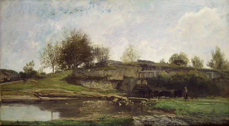 Die Schleuse bei Optevoz, 1855